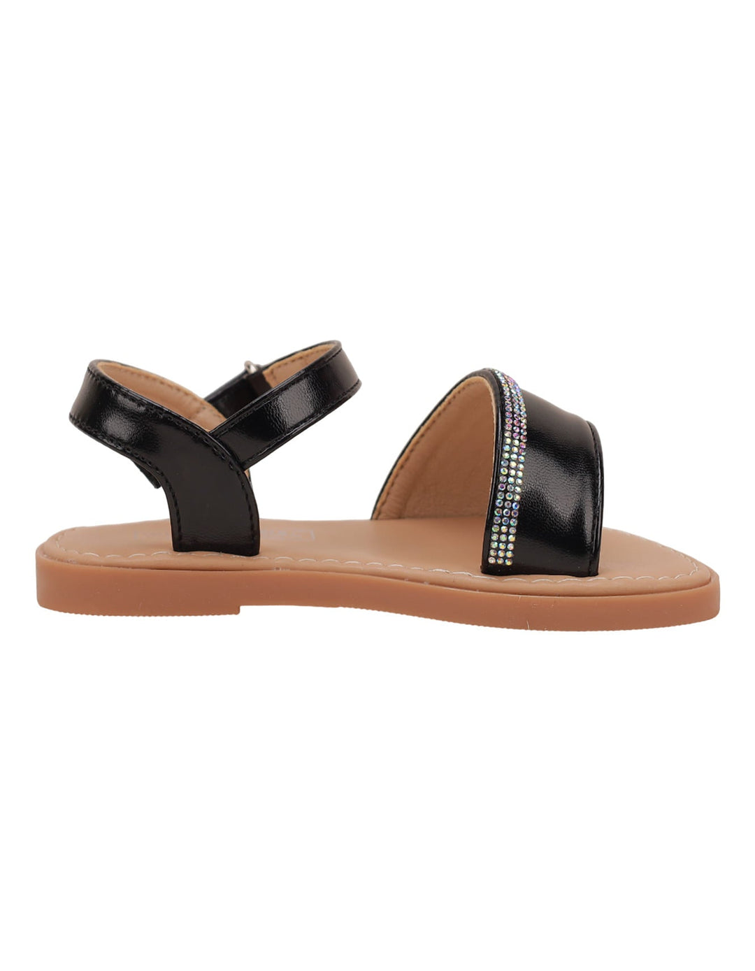 Sandal Black with Diamontees for Girls - Toddler