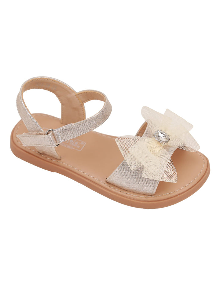 Sandal Gold with Bow for Girls - Kids