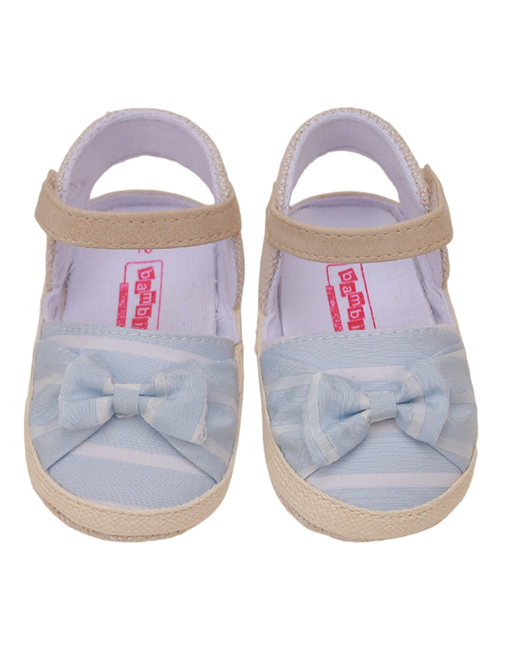 Booties Sky Blue with Bow for Girls