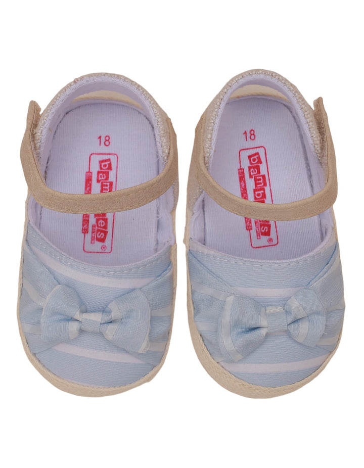 Booties Sky Blue with Bow for Girls