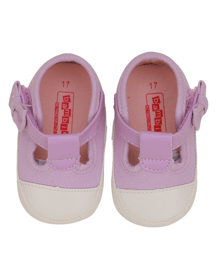 Booties Lilac with Bow Theme for Girls