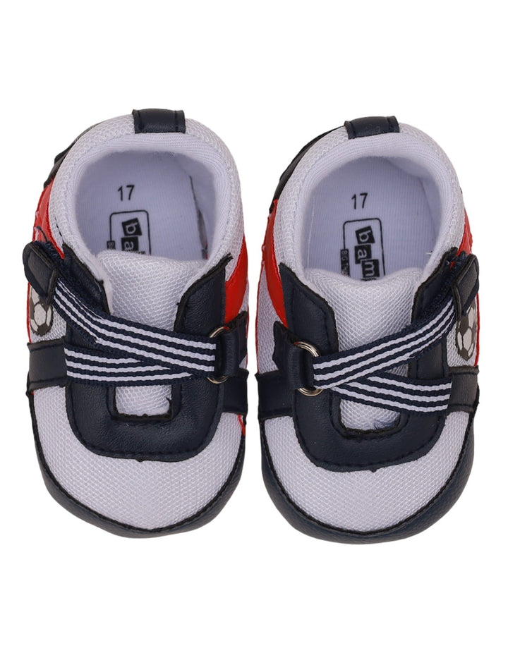 Booties Navy with Football Theme for Boys