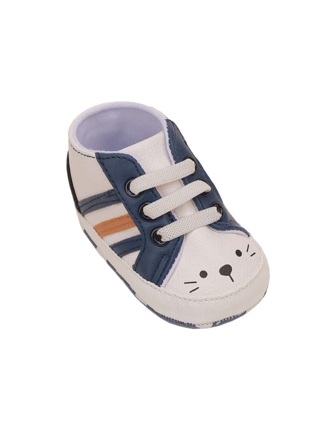 Booties White with Navy Blue Theme for Boys