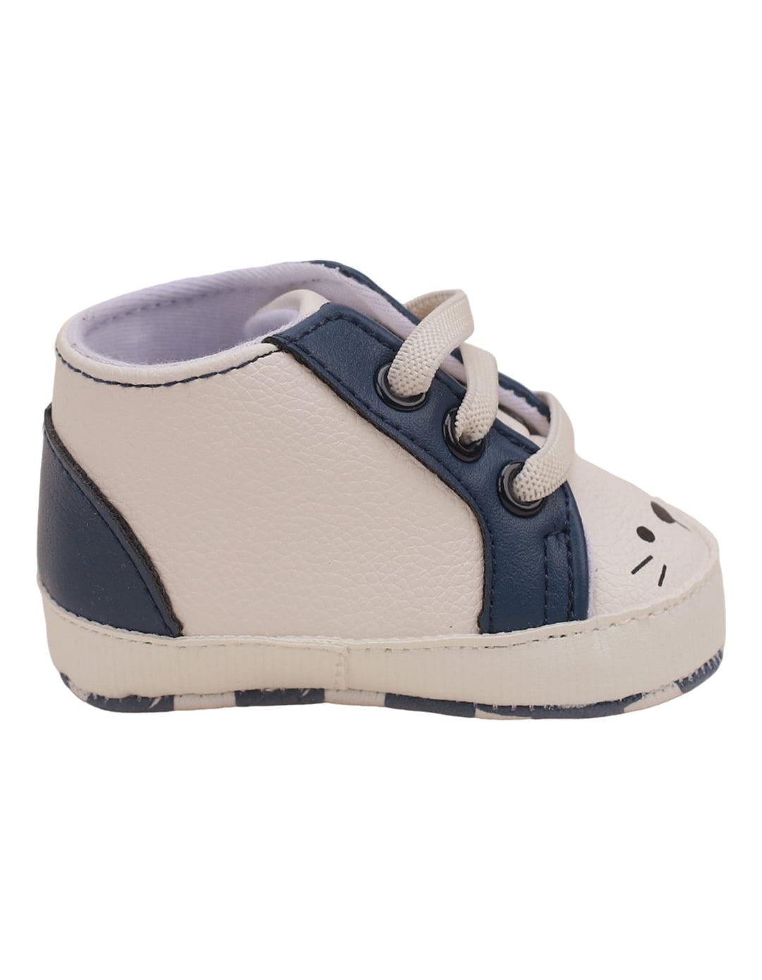 Booties White with Navy Blue Theme for Boys