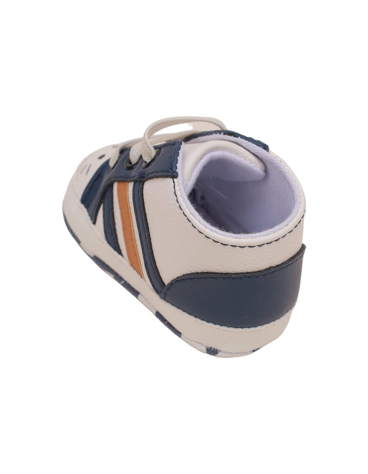 Booties White with Navy Blue Theme for Boys