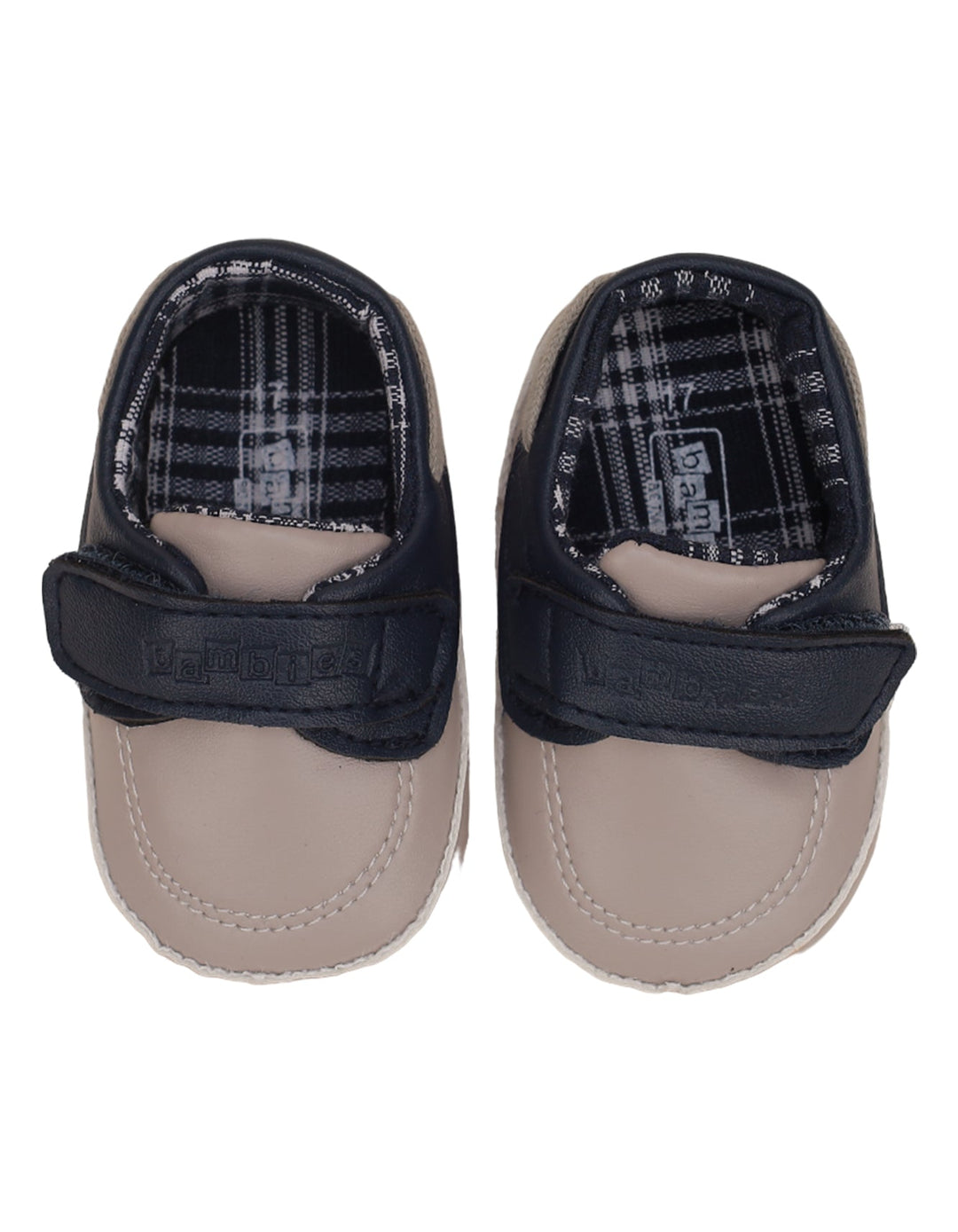 Booties Gray with Navy Blue Theme for Boys