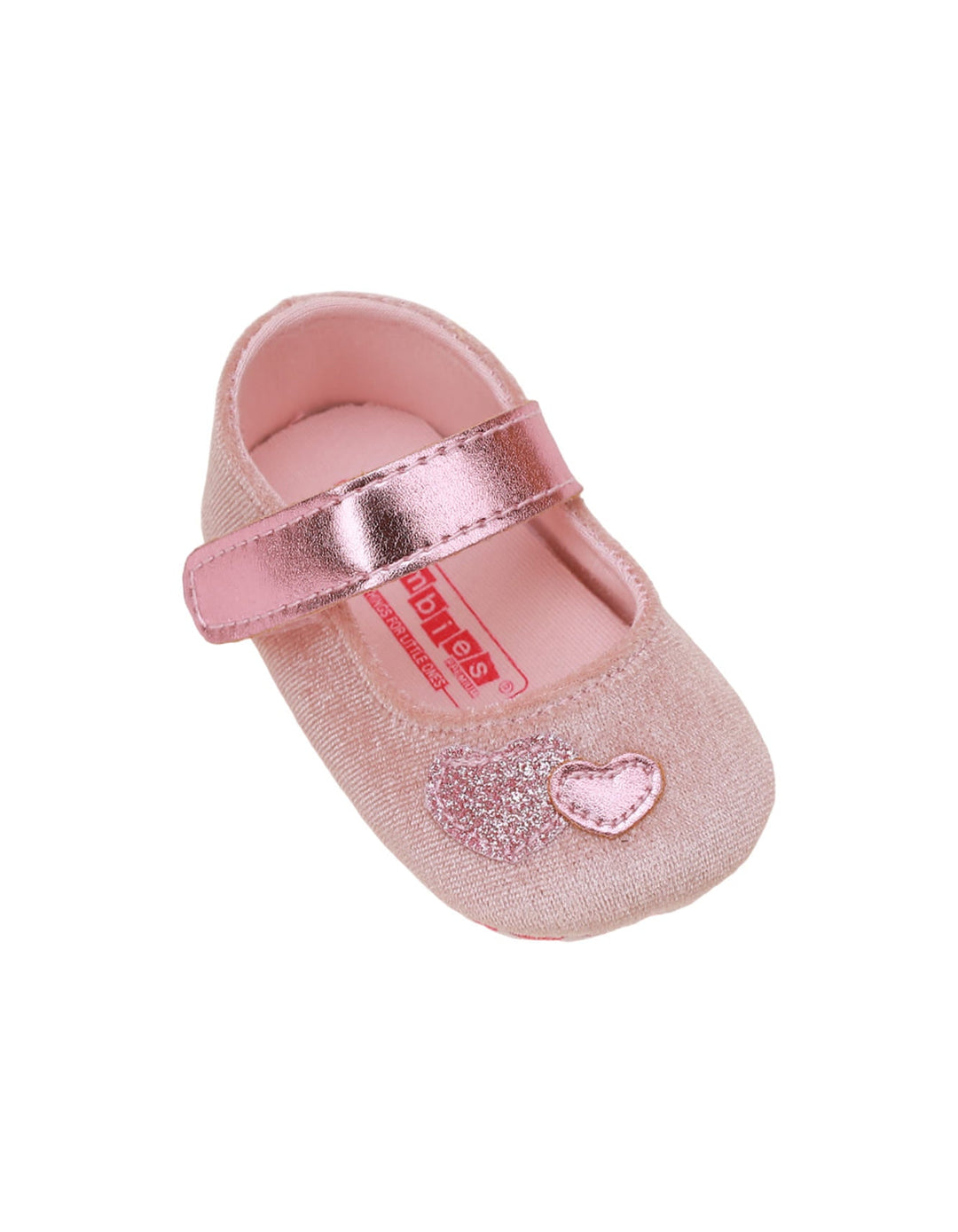 Booties Pink for Girls - Heart Theme