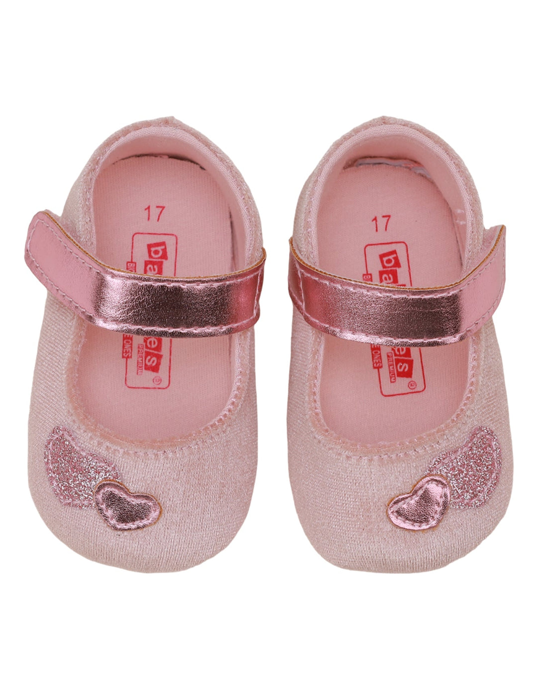 Booties Pink for Girls - Heart Theme