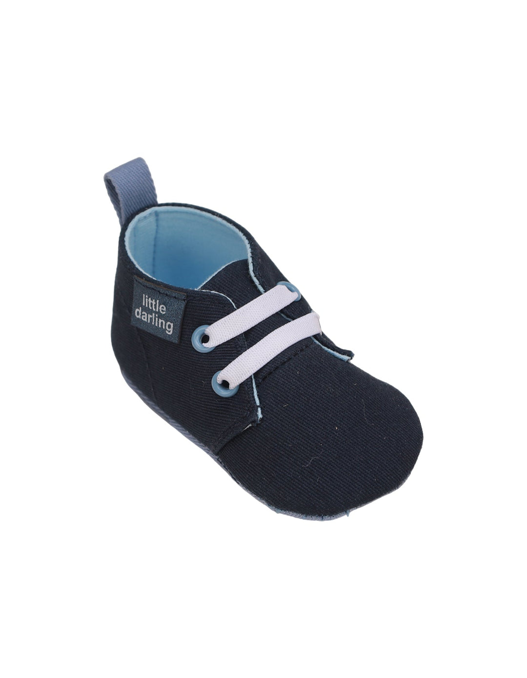 Booties Navy Blue with White Laces for Boys