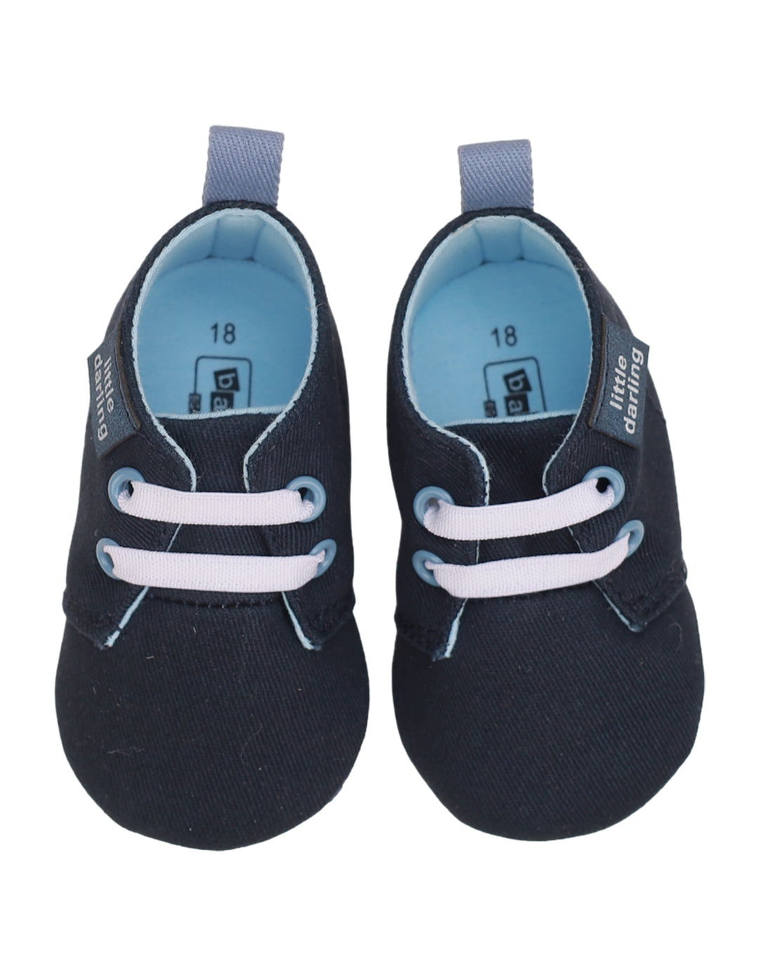 Booties Navy Blue with White Laces for Boys