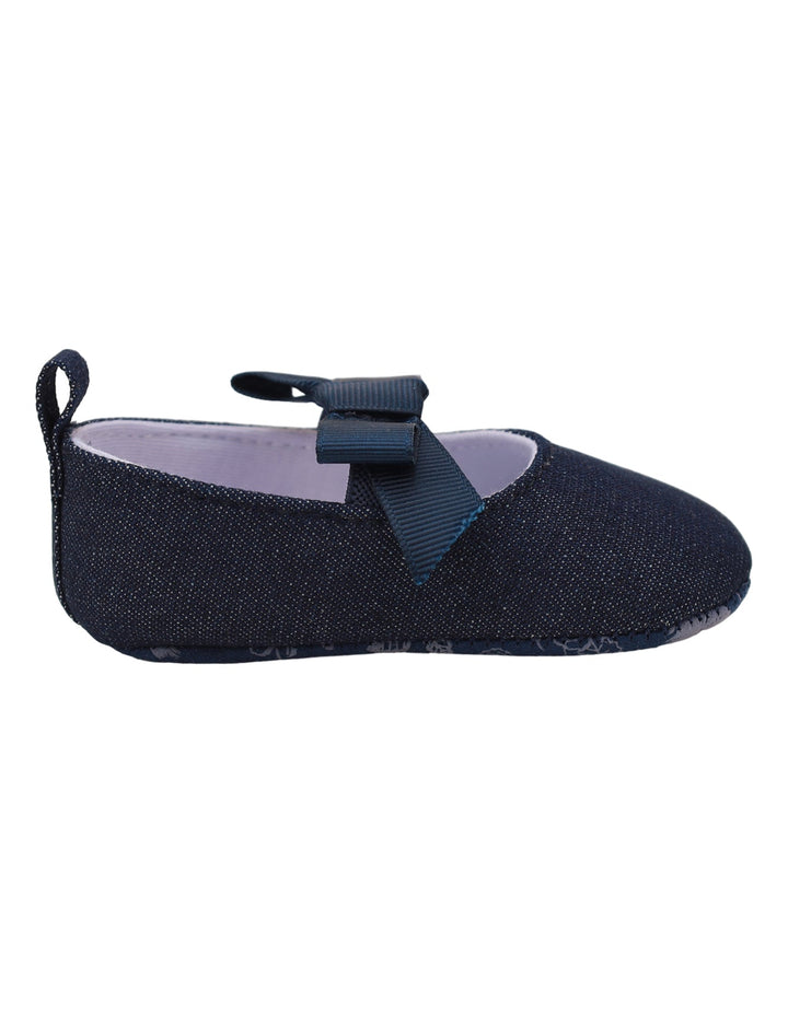 Booties Navy with Bow for Girls