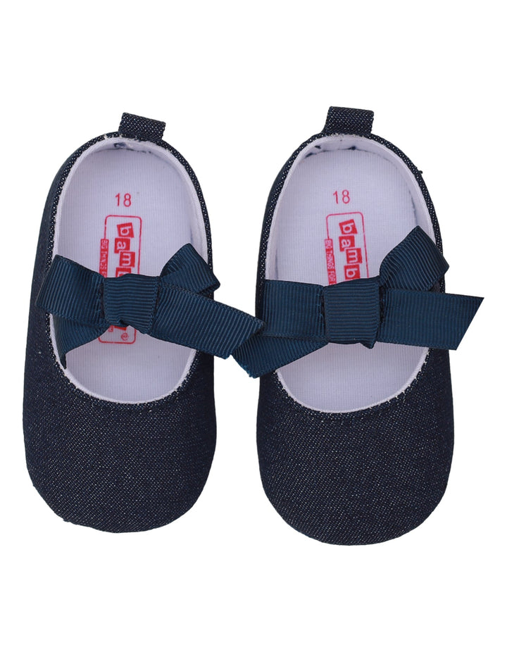 Booties Navy with Bow for Girls