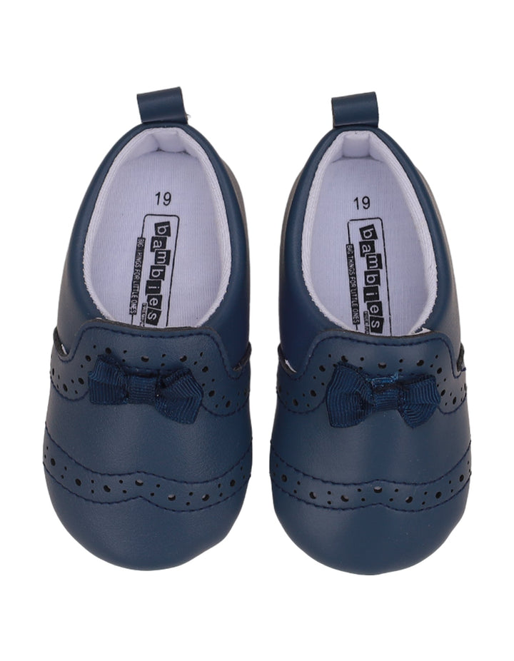 Booties Navy Blue with Bow Theme for Girls