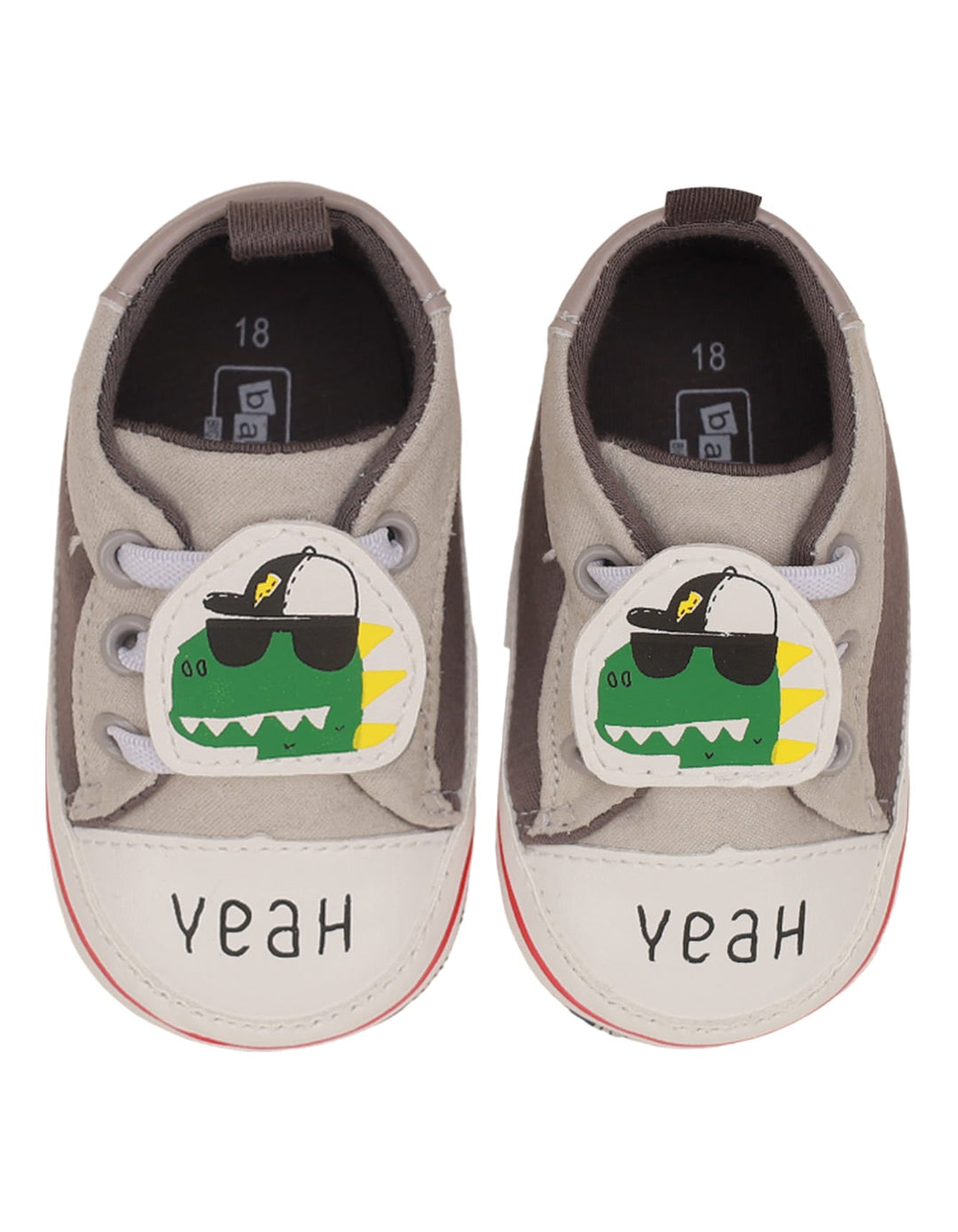 Booties Gray with Dino Theme for Boys