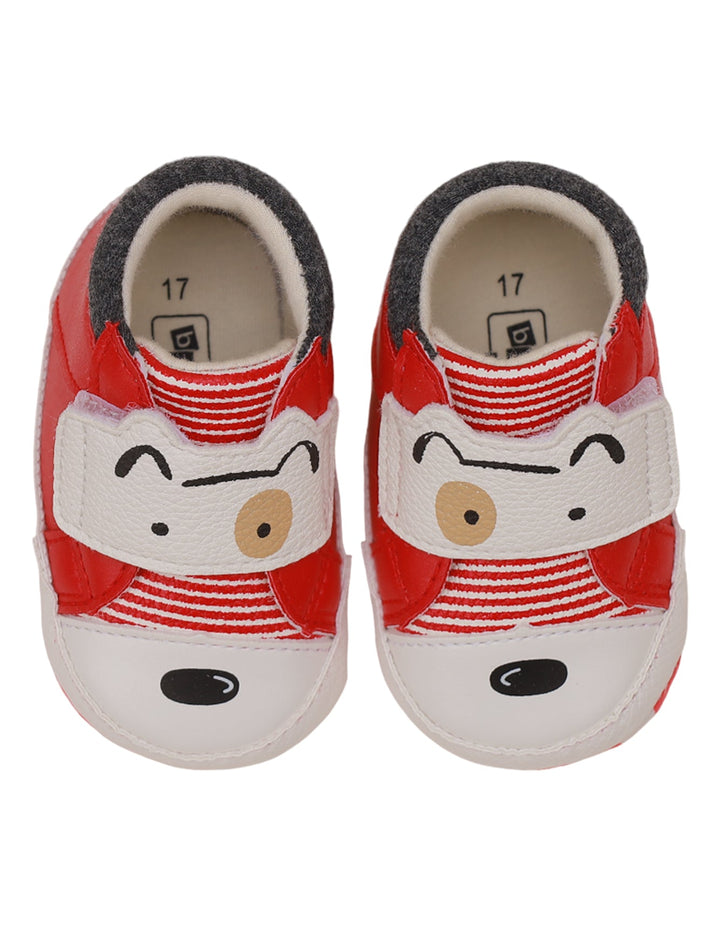 Booties Red with Dog Theme for Boys