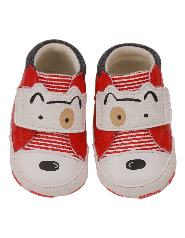 Booties Red with Dog Theme for Boys