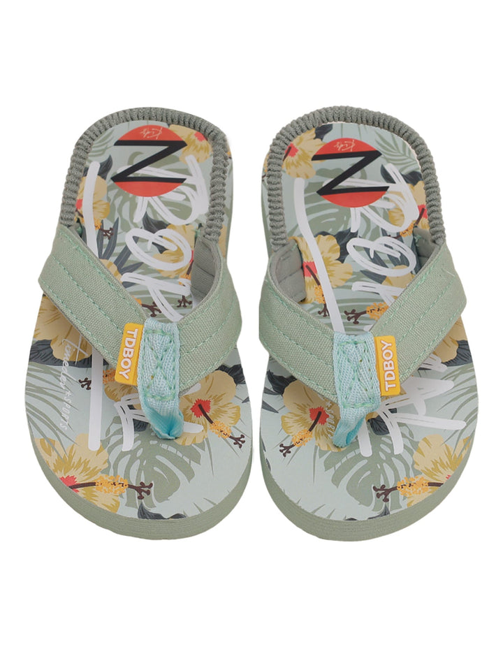 Slippers Grren for Boys - Tropical