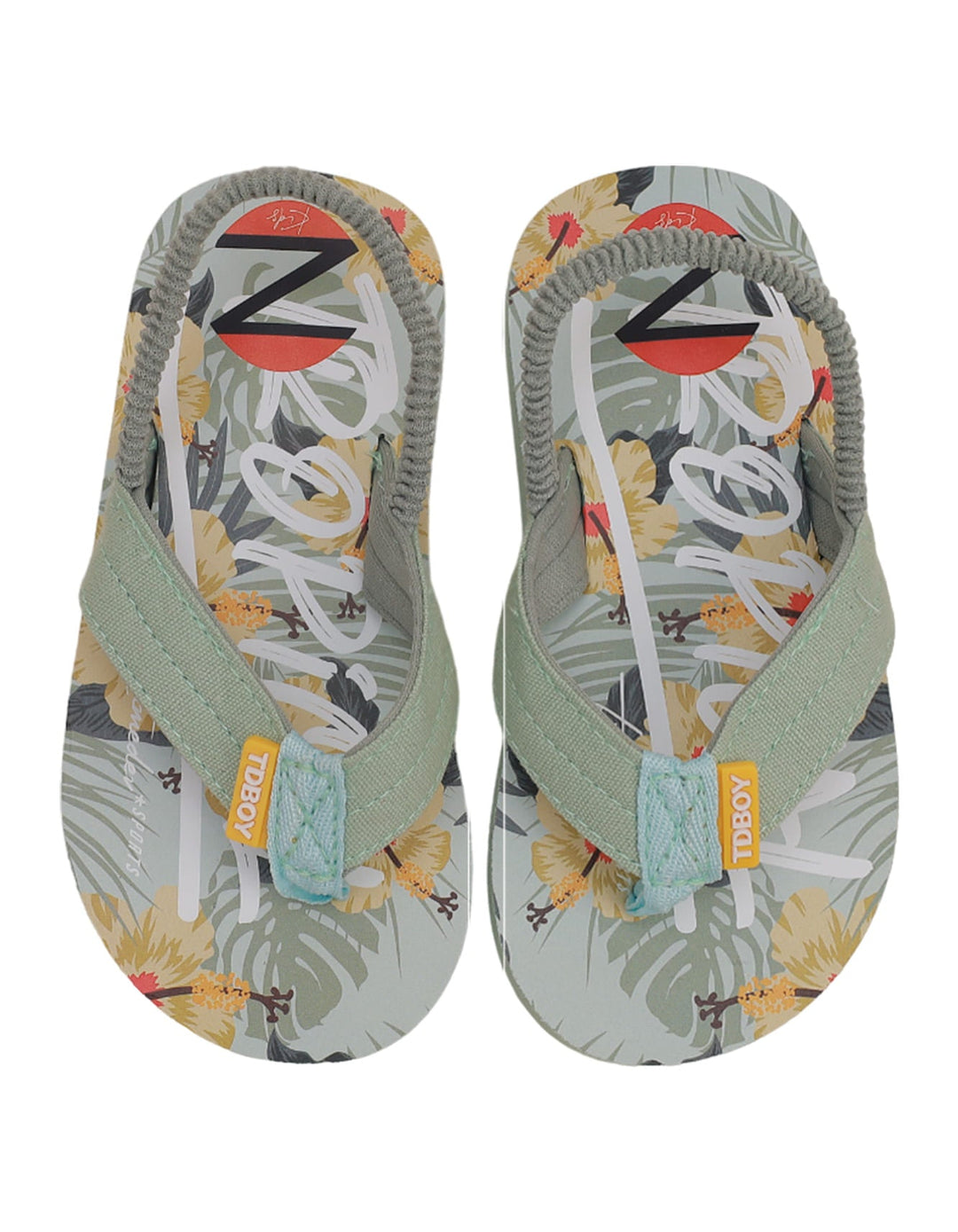 Slippers Grren for Boys - Tropical