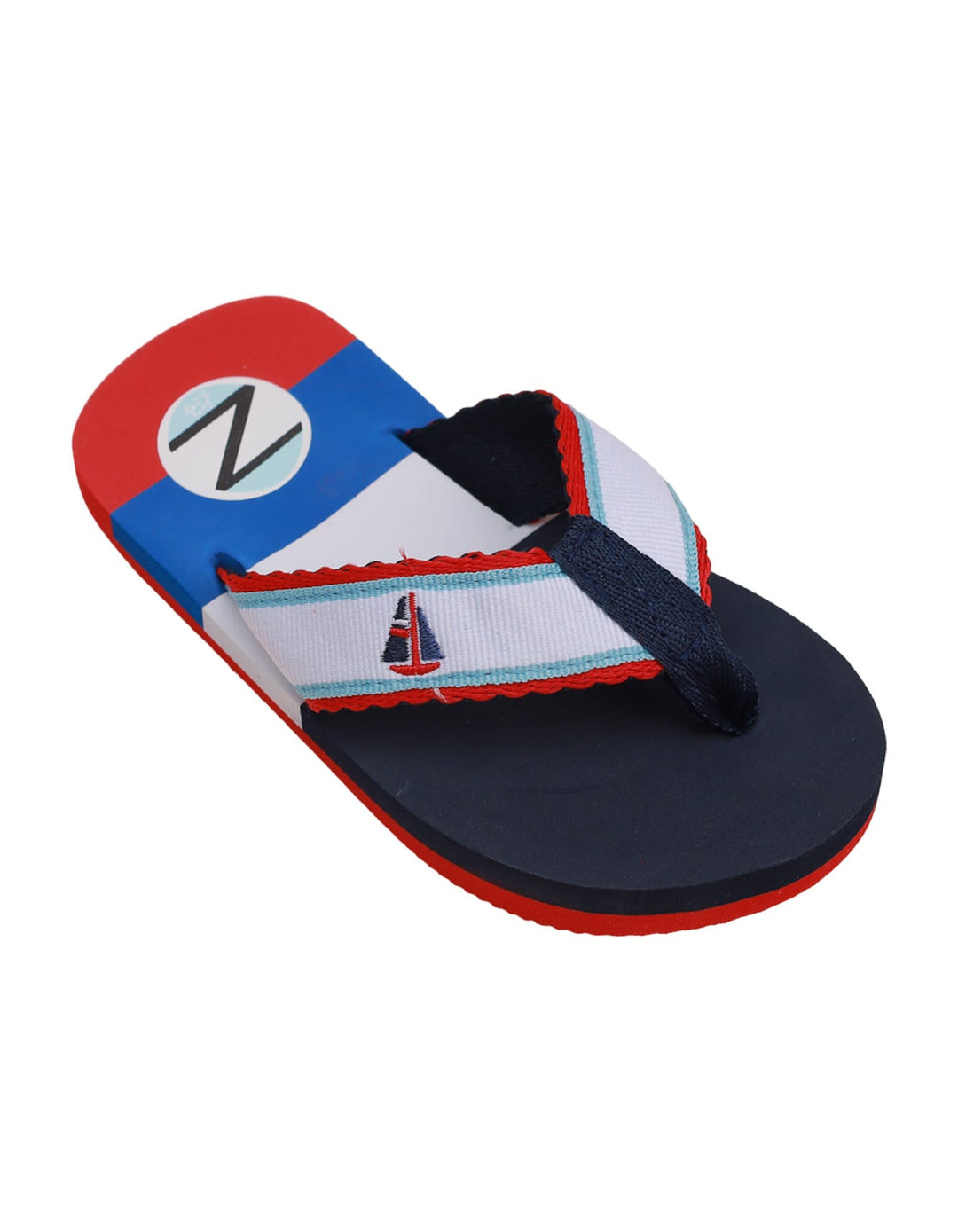 Slippers Blue & Red for Boys - Boat