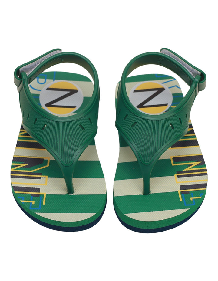 Sandal Green & White for Boys - Stripes