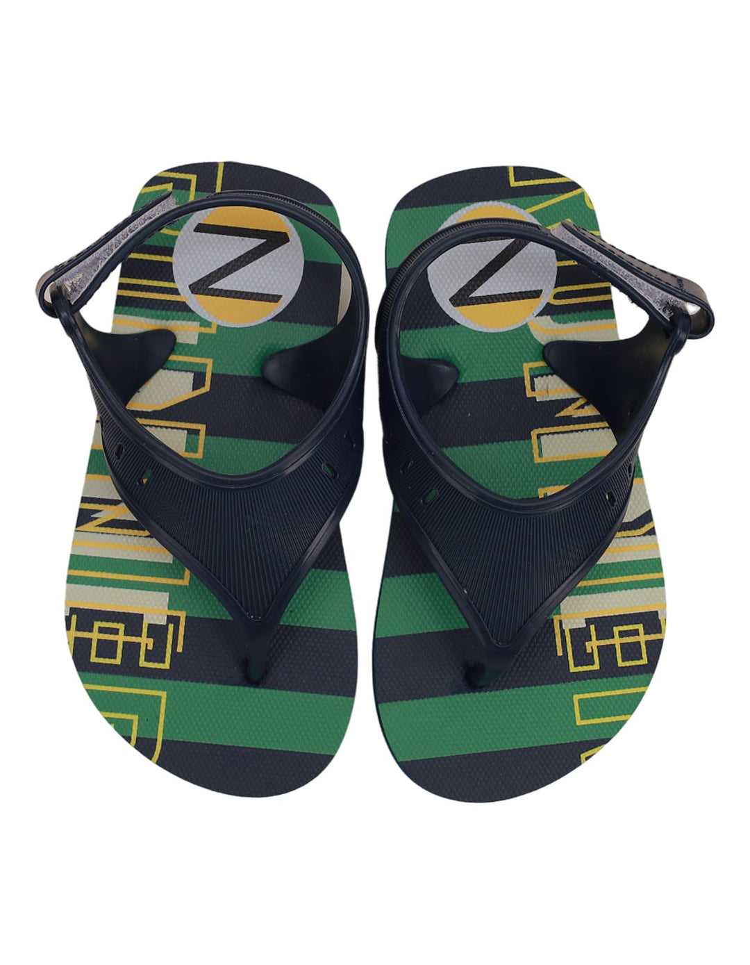 Sandal Green & Black for Boys - Stripes