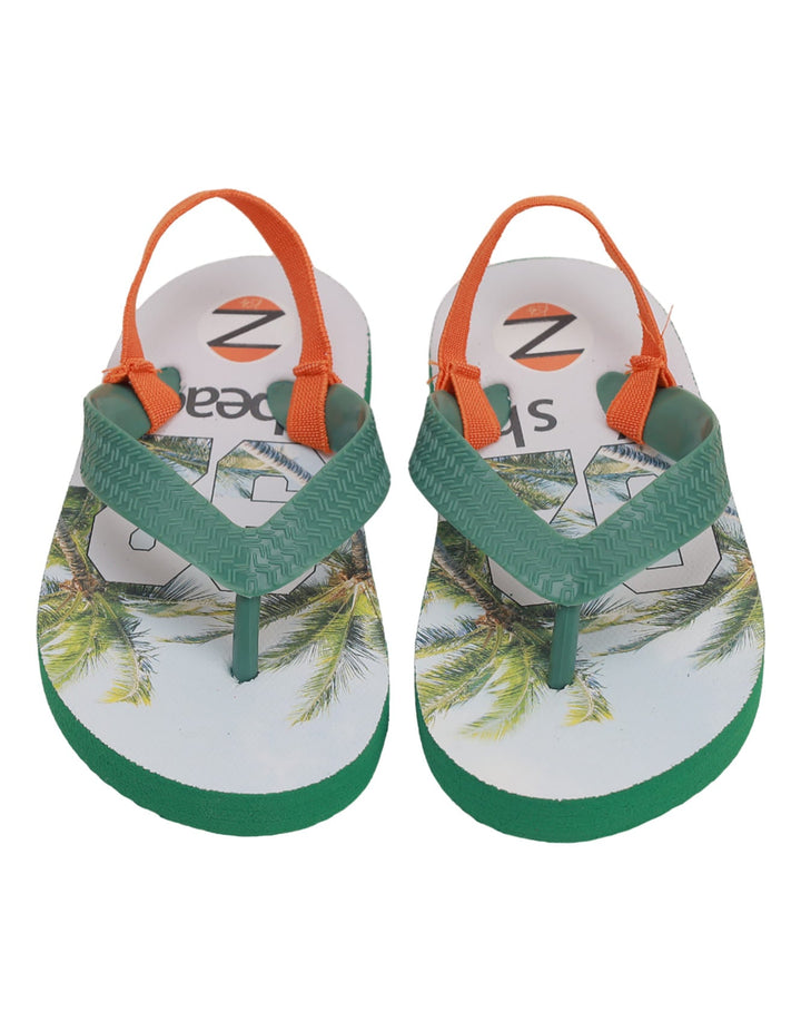 Slippers Green & Orange for Boys - Beach