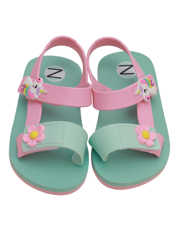 Sandal Green & Pink for Girls - Unicorn