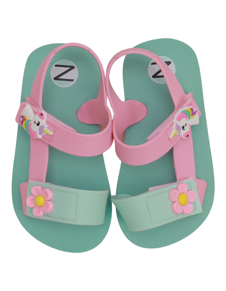 Sandal Green & Pink for Girls - Unicorn