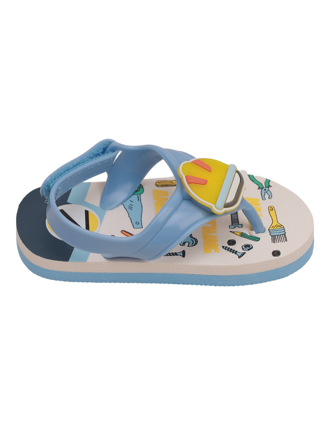 Sandal Blue & White for Boys - Contruction Theme