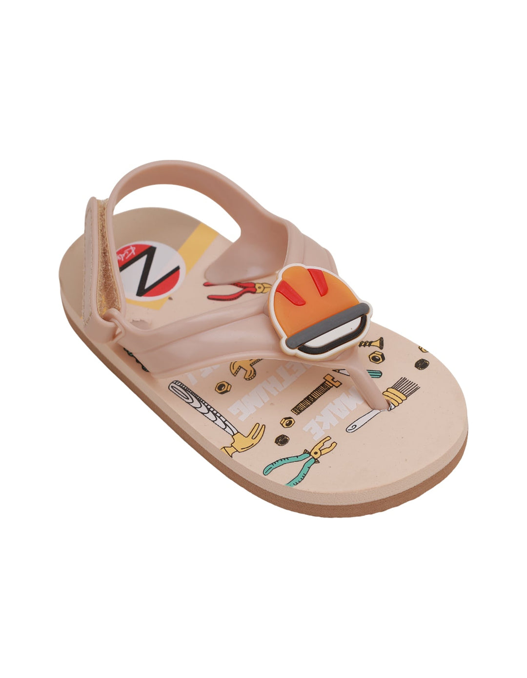 Sandal Light Brown for Boys - Contruction Theme