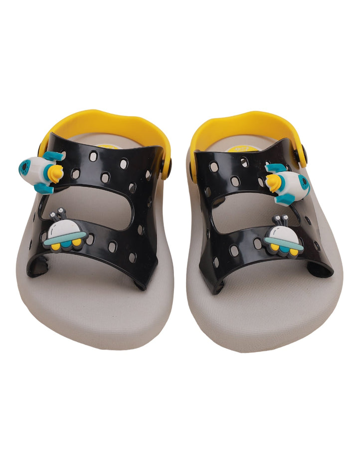 Slippers Black & Gray for Boys - Space Theme