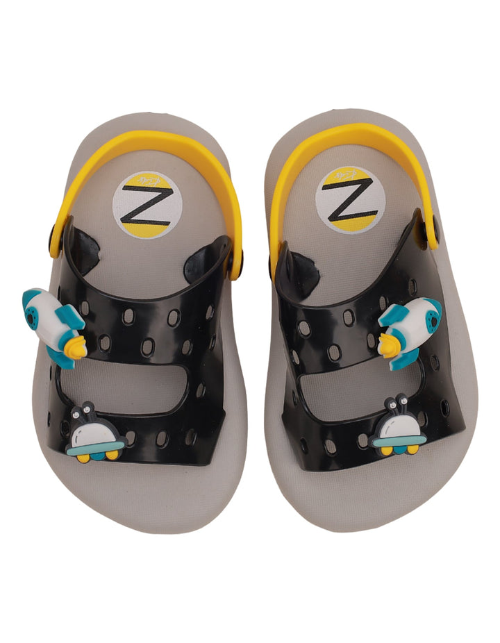 Slippers Black & Gray for Boys - Space Theme