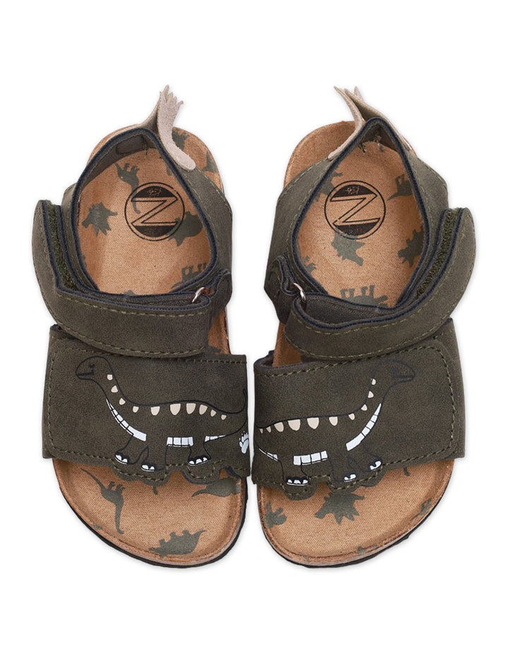 DinoSteps Kids’ Dinosaur Sandals – Velcro Strap & Cork Footbed - Zubaidas Official™
