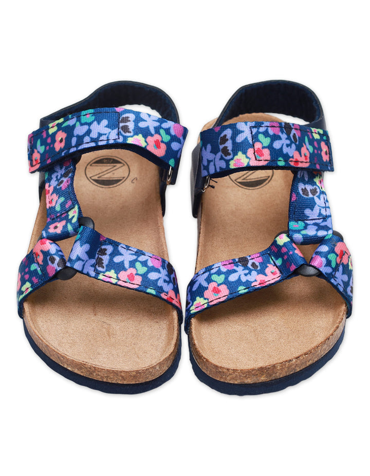Girls’ Floral Print Summer Sandals – Adjustable Straps & Cushioned Footbed - Zubaidas Official™
