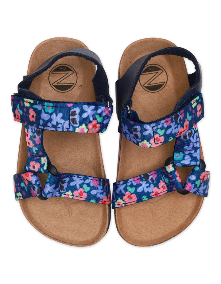 Girls’ Floral Print Summer Sandals – Adjustable Straps & Cushioned Footbed - Zubaidas Official™