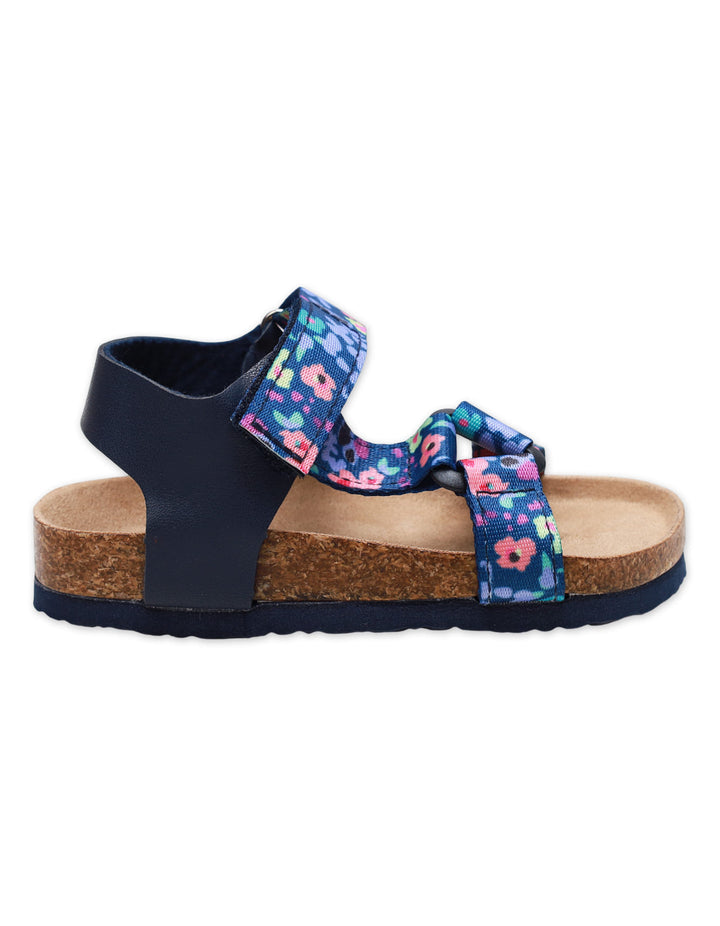 Girls’ Floral Print Summer Sandals – Adjustable Straps & Cushioned Footbed - Zubaidas Official™