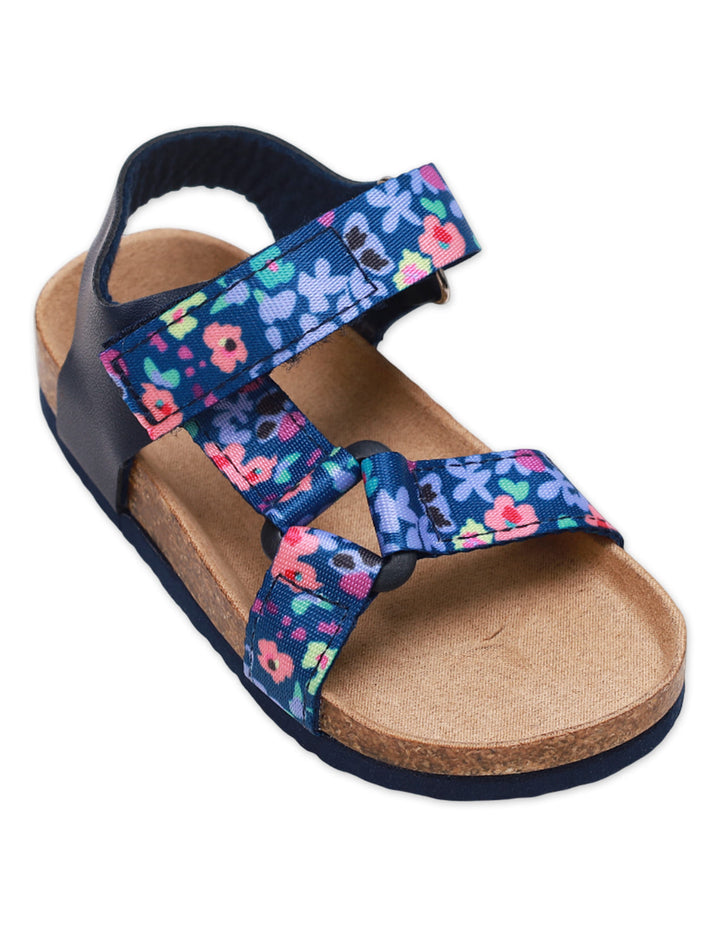 Girls’ Floral Print Summer Sandals – Adjustable Straps & Cushioned Footbed - Zubaidas Official™