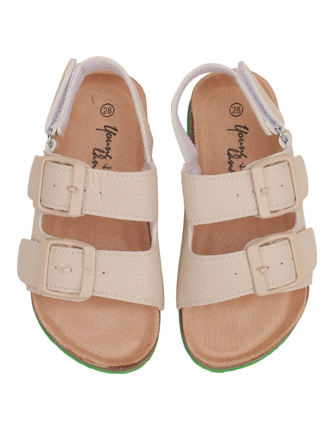 Sandal Beige with Green Sole for Boys