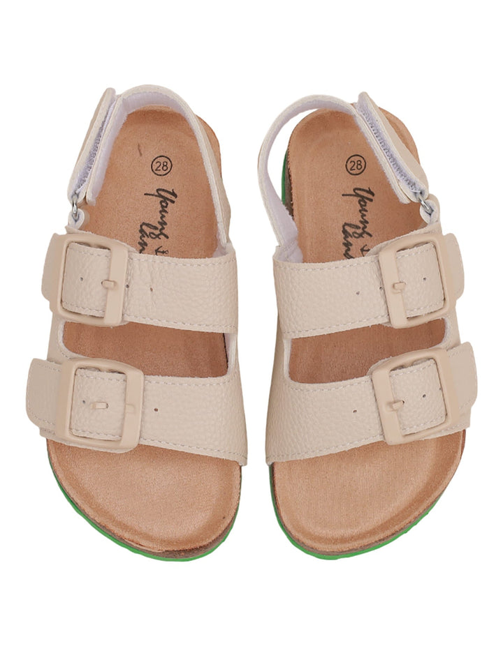 Sandal Beige with Green Sole for Boys