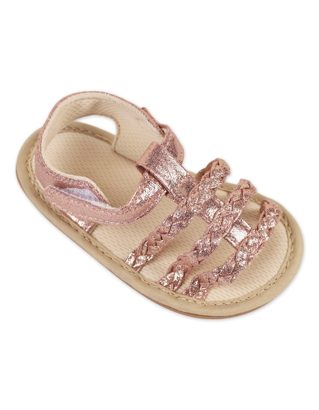 Zubaida's Tiny Toes Rose Gold Glitter Braided Sandals - Zubaidas Official™