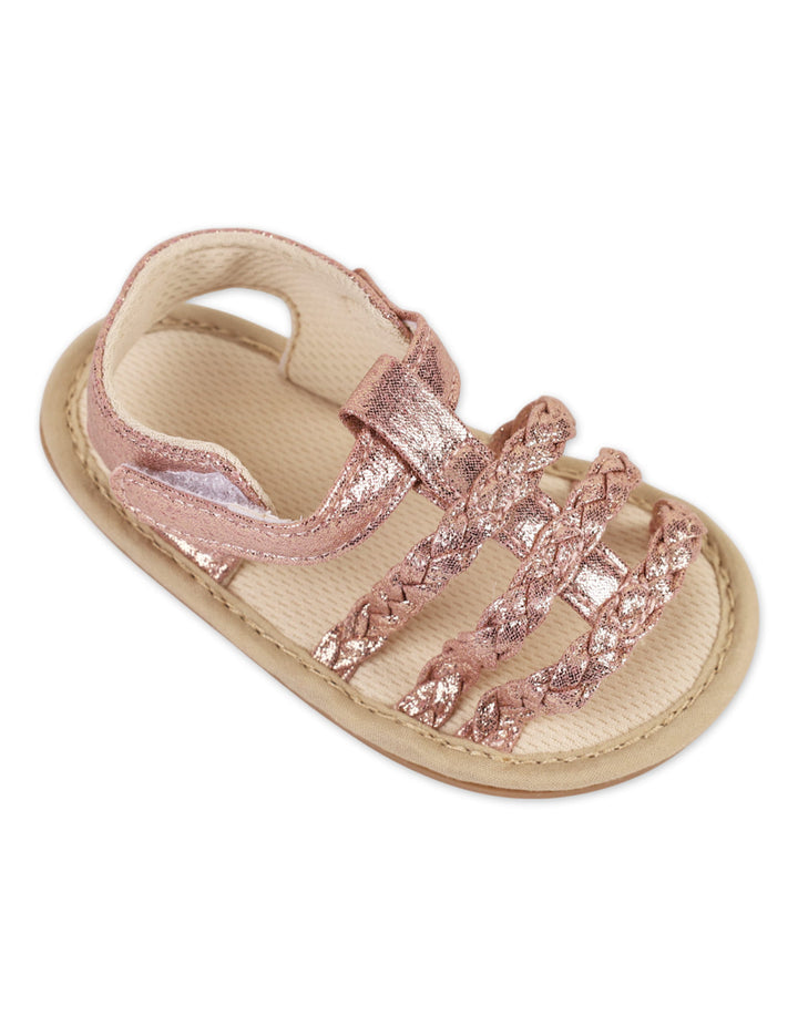 Zubaida's Tiny Toes Rose Gold Glitter Braided Sandals - Zubaidas Official™