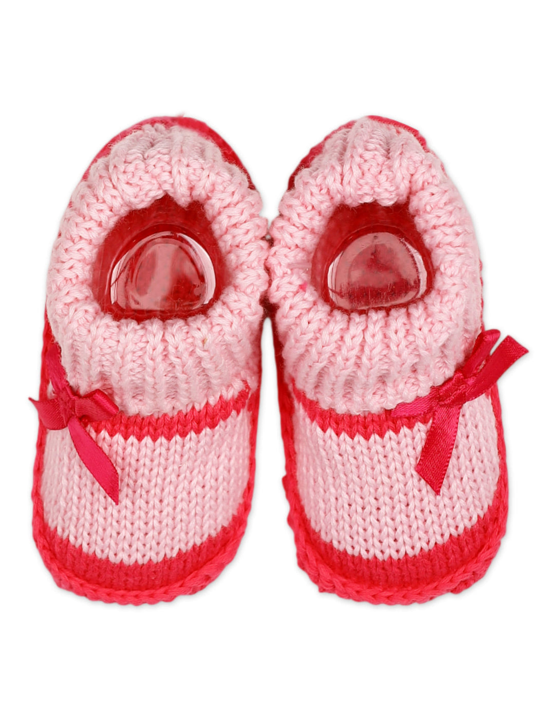 Baby Girls Knitted Booties Pink at Zubaidas