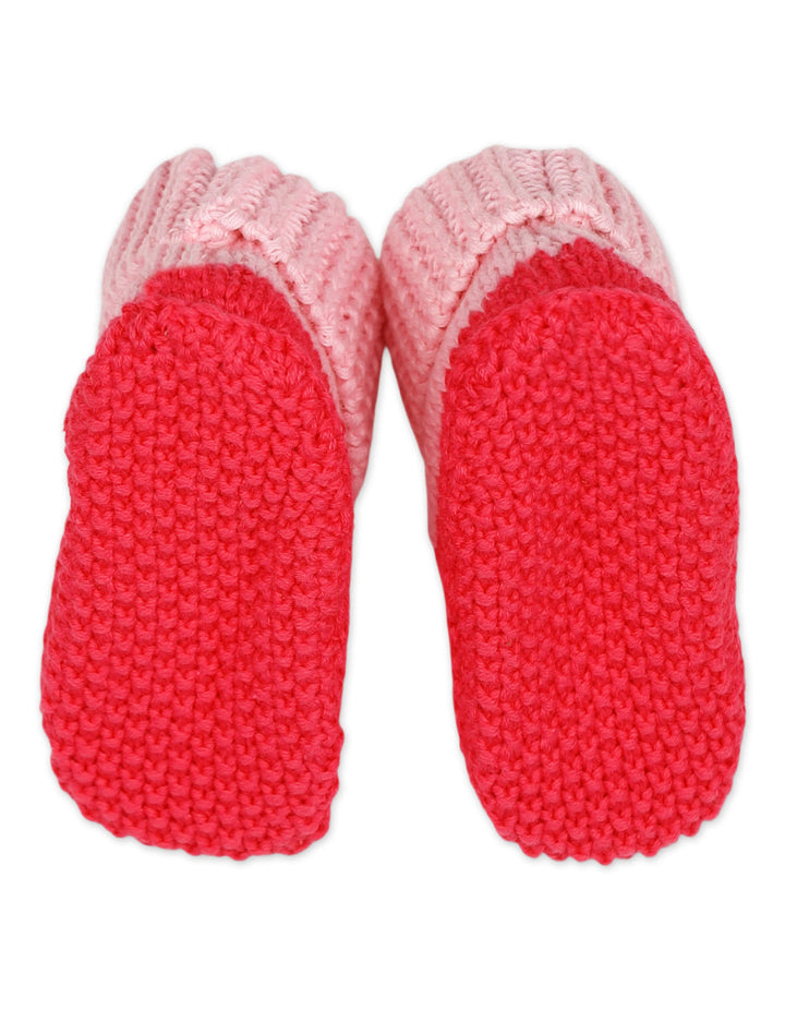 Baby Girls Knitted Booties Pink at Zubaidas Official Pakistan