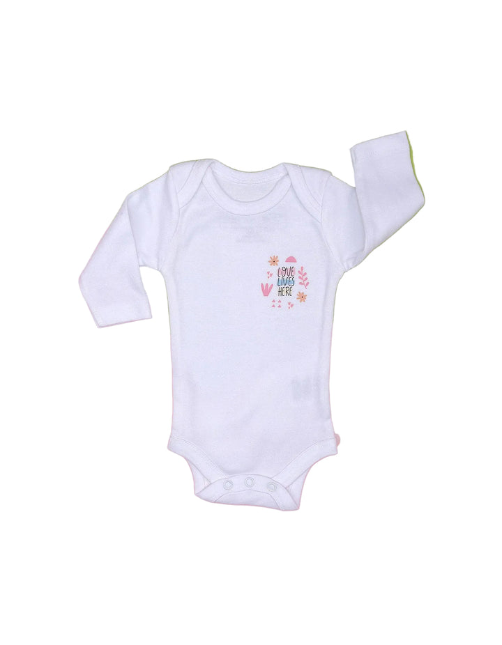 Baby Girl Body Suits White Bambies Pack of 3 at Zubaidas