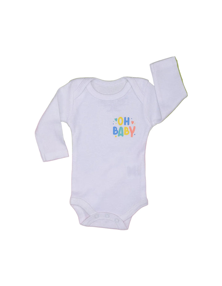 Baby Body Suit White Bambies Pack of 3 at Zubaidas