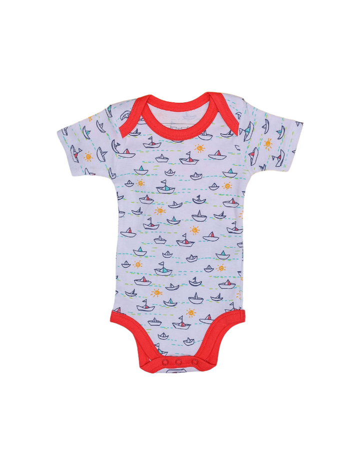 Body Suit Set with Boat Theme - Pack of 3