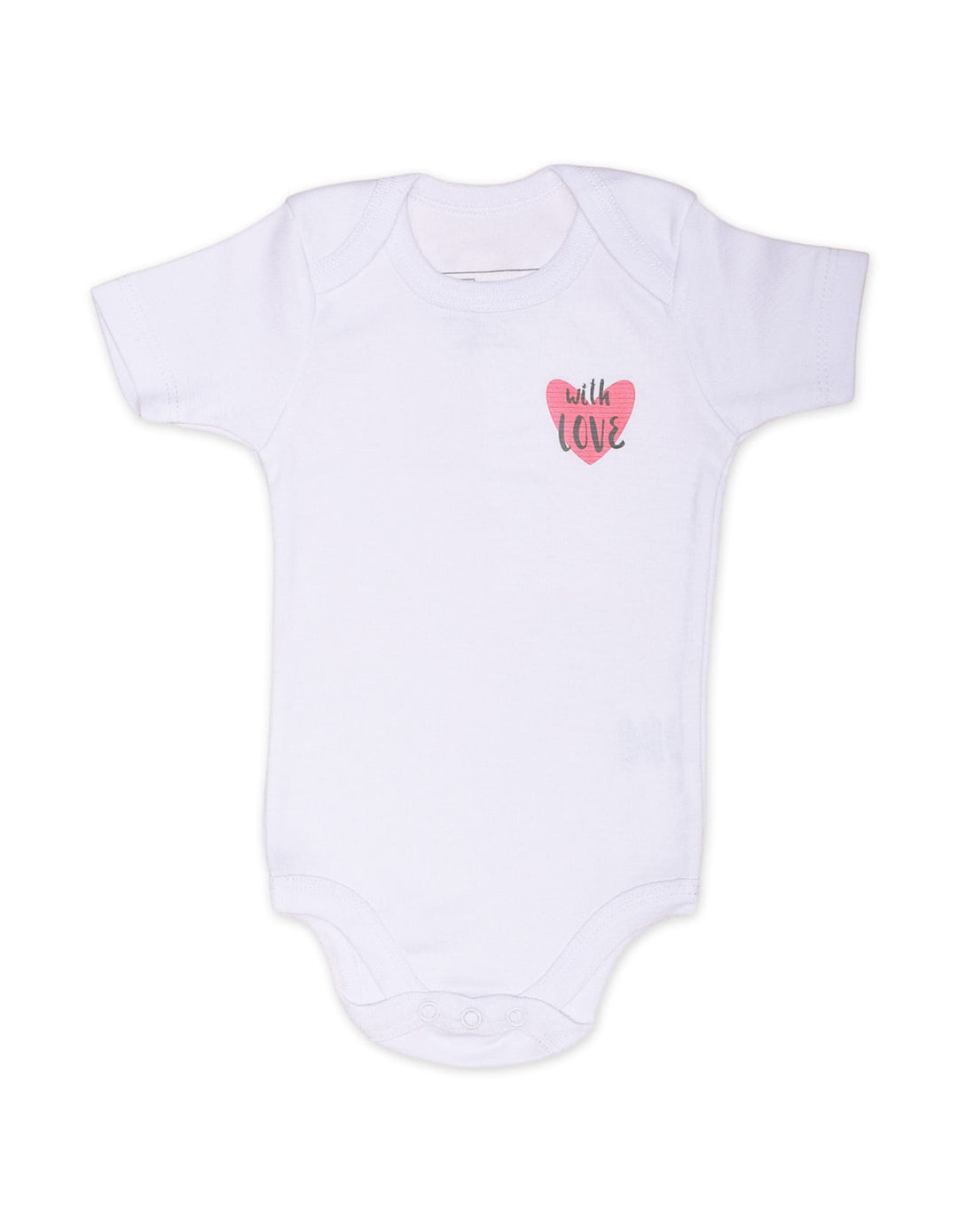 Baby Girls Body Suit White Bambies Pack of 3 at Zubaidas