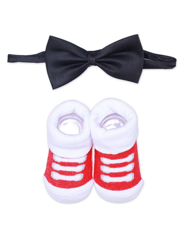 Socks With Bow Tie- Black and White