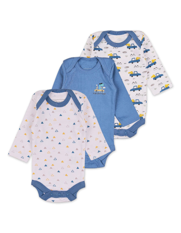 Body Suit Set with Dino Theme for Boys - Pack of 3