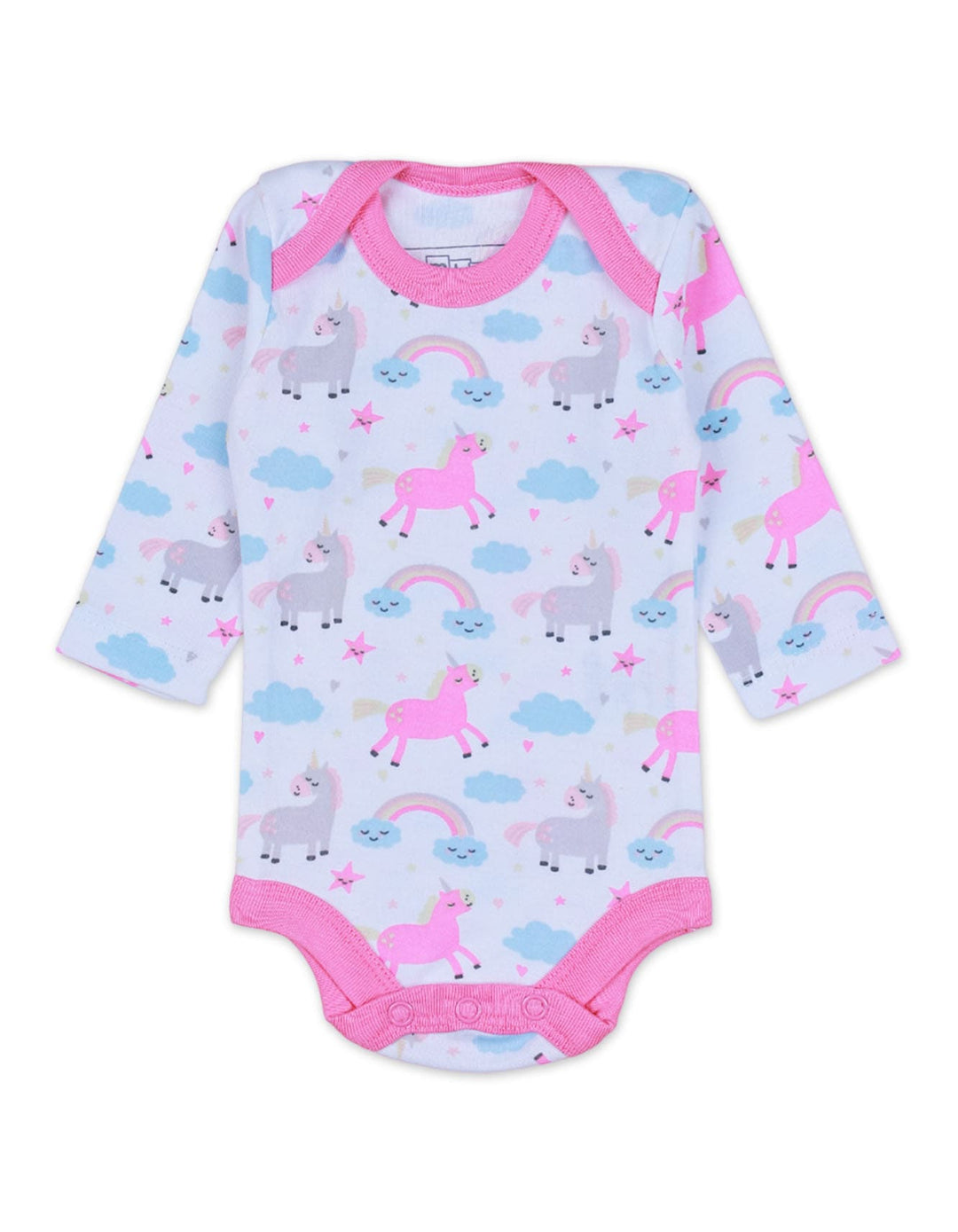 Body Suit Set with Unicorn Theme for Girls - Pack of 3